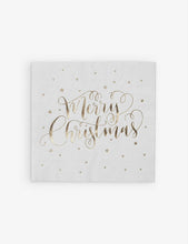 Merry Christmas foiled paper napkins pack of 20