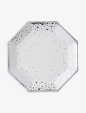 Ginger Ray silver foiled star paper plates pack of eight