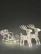 Acrylic Reindeers LED Sledge