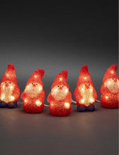 Light-up Santa Christmas decoration set of five