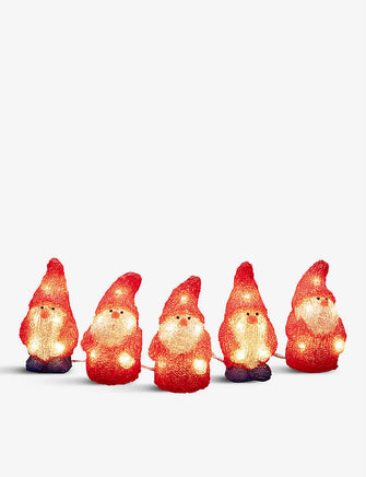 Light-up Santa Christmas decoration set of five