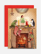 Christmas Scenes illustrated-print pack of 12 Christmas cards 10.5cm x 14.8cm