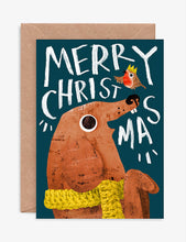 Christmas Animals illustrated-print pack of 12 Christmas cards 10.5cm x 14.8cm