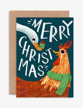 Christmas Animals illustrated-print pack of 12 Christmas cards 10.5cm x 14.8cm