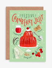 Christmas Recipes illustrated-print pack of eight Christmas cards 14.8cm x 10.5cm