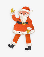 Father Xmas split-pin puppet Christmas card 21cm x 14.8cm