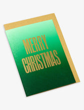 Merry Christmas handmade letterpress Christmas card 14cm