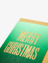 Merry Christmas handmade letterpress Christmas card 14cm