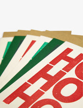 Ho Ho Ho handmade letterpress Christmas cards pack of six