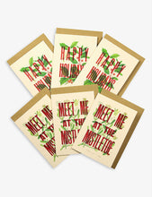 Happy Holidays handmade letterpress Christmas cards pack of six