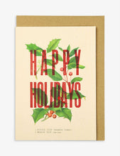 Happy Holidays handmade letterpress Christmas cards pack of six