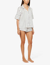 Alma striped stretch-woven pyjama set