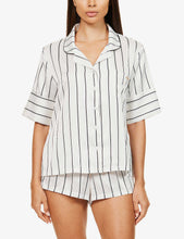 Alma striped stretch-woven pyjama set