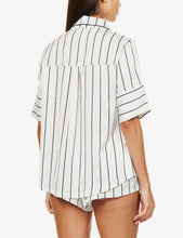 Alma striped stretch-woven pyjama set