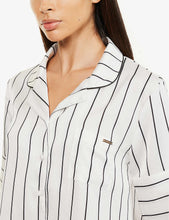 Alma striped stretch-woven pyjama set