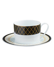 Portmeirion Modern Metallic Teacup & Saucer Set of 2