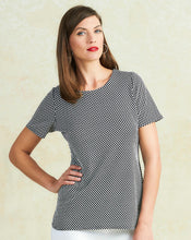 Black Spot Textured Jersey Shell Top