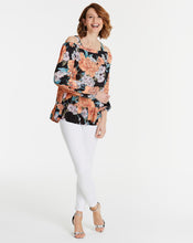 Black Floral Bardot Blouse