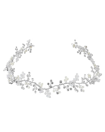 Alan Hannah Statement Pearl And Crystal Hair Vine