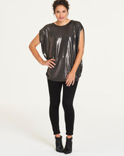 Gunmetal Metallic Cape Tunic