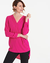 Pink Longer Length Wrap Blouse