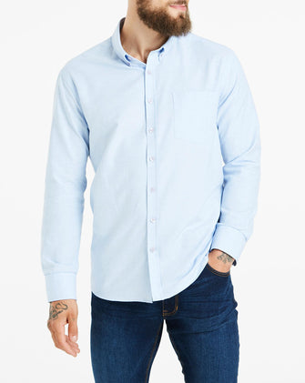 Blue Long Sleeve Oxford Shirt Regular