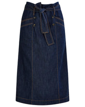 Monsoon Denim Belted Button Front Skirt