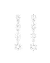 Simply Silver Sterling Silver 925 Cubic Zirconia Solitaire Drop Earrings