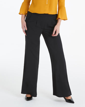 Crepe Wide Leg Trousers Regular