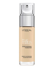 L'Oreal True Match Liquid Foundation With Hyaluronic Acid 1.W Golden Ivory