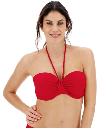 Halterneck Tie Bandeau Bikini Top