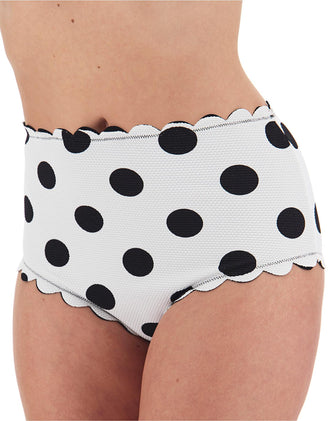 Reversible Scalloped High Waist Brief