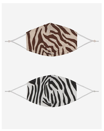 2 Pack Animal Print Face Mask