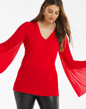 Pleated Sleeve Blouse