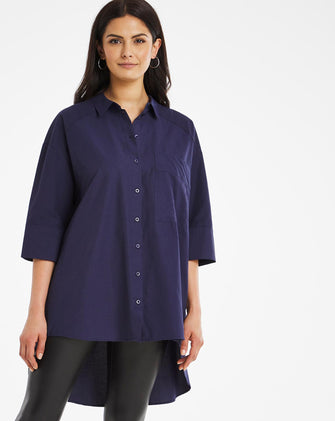 Navy Oversized Shirt