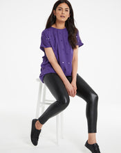 Violet Embellished Cocoon Style Blouse