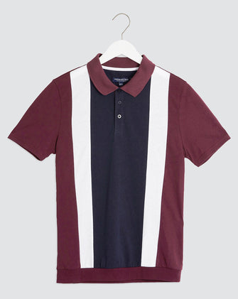 Wine Welted Hem Polo Shirt