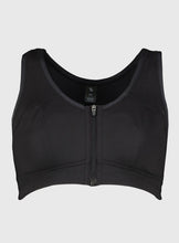 Active Black Zip Front Sports Bra - 32DD