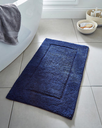 Supersoft Snuggle Cotton Bath Mat Navy