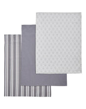 Grey Geo Tea Towels Set of 3