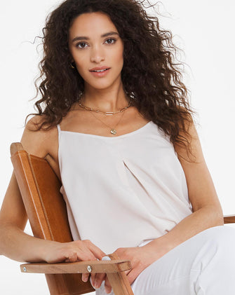 Warm Ivory Woven Strappy Cami