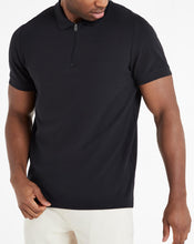 Black Zip Neck Polo Long