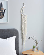 Macrame Moon Dream Catcher Wall Light with LED