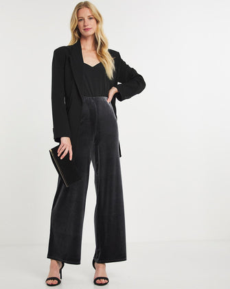 Julipa Velour Wide Leg Trouser