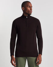 Brown Lambswool 1/2 Zip Jumper