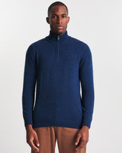 Navy Lambswool 1/2 Zip Jumper