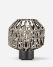 Grey Rattan Table Lamp