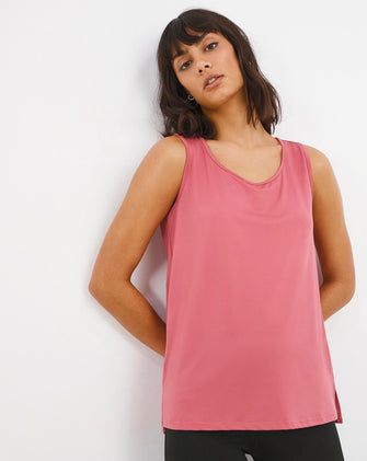 Baked Rose Sleeveless Active Vest