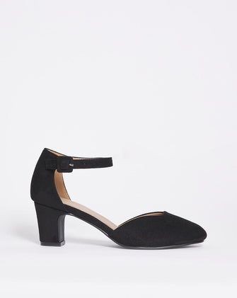 Heeled Shoe with Ankle Strap Extra Wide EEE fit