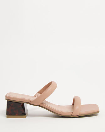 Tortoise Heel Mule Sandal E Fit